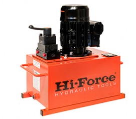 پمپ برقی (الکتریکی) هیدرولیکی تک فاز و سه فاز 700 بار دو سرعته مدل HEP2-Range ساخت هایفورس انگلستان